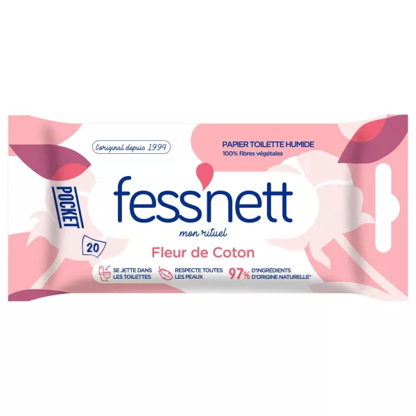 Papel higiénico humide fleur de coton - FESS NETT - imagen 1