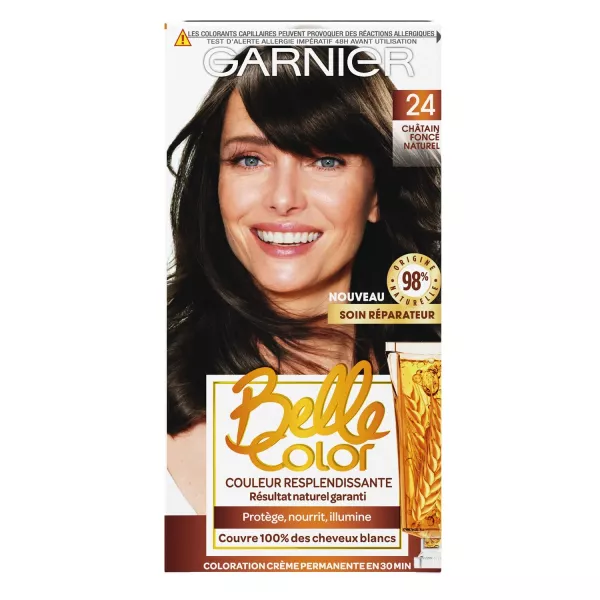 Tinte Cheveux Permanente 24 Chatain Foncé Nature - imagen 1