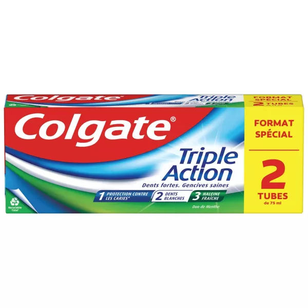 Dentifrifice Bipack Trip Action Original Fresh 2x75ml - imagen 1