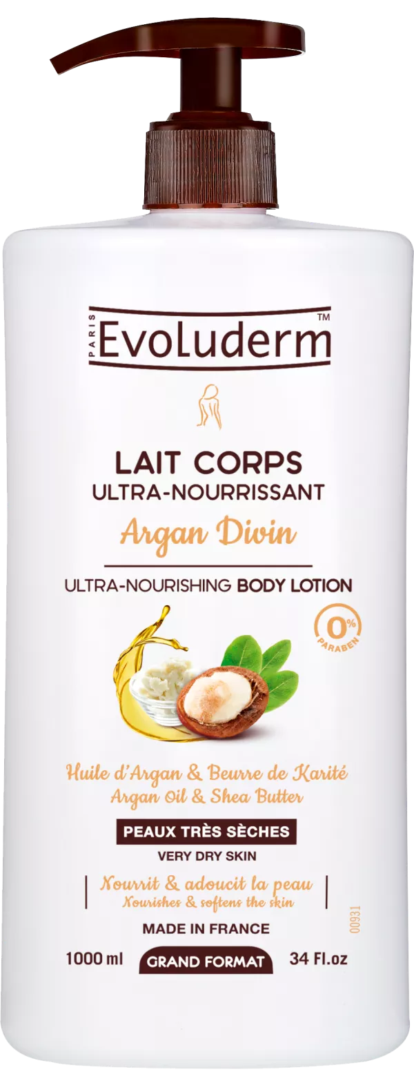 Leche corporals Ultra-Nutritivo Argan Divin 1l - Evoluderm - imagen 1