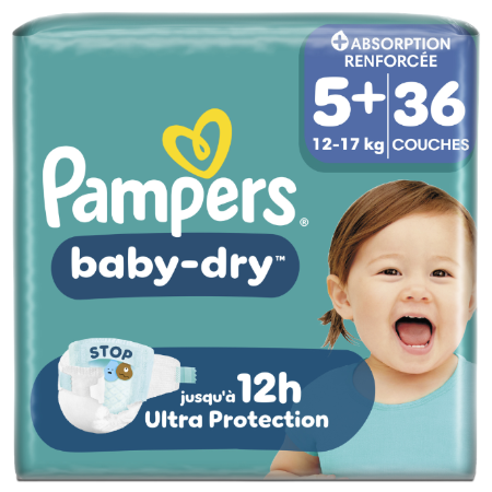 Pampers Baby Dry Gigante T5 X36 - imagen 1