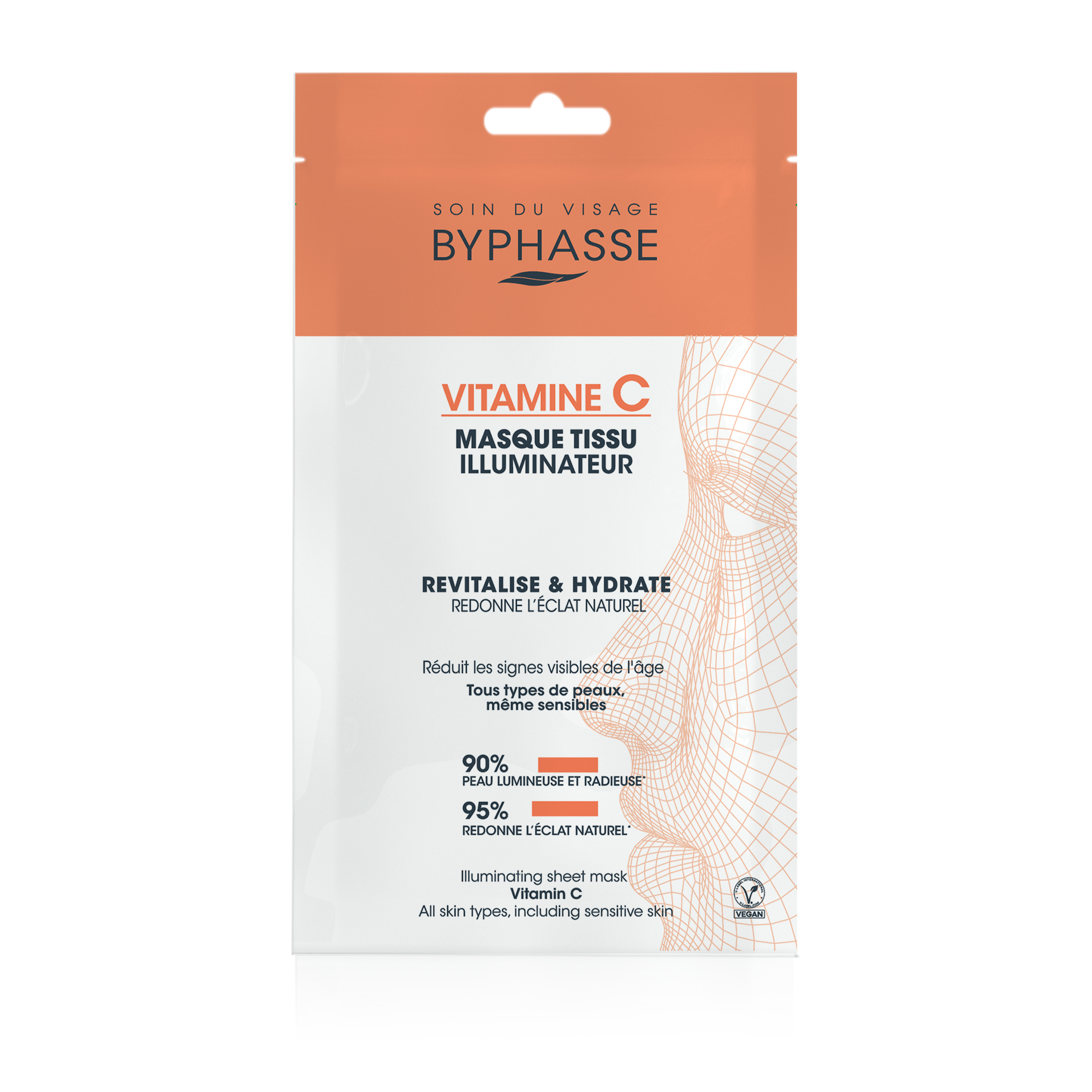 Mascarilla Tissu Illuminateur Vitamine C 18ml - BYPHASSE - imagen 1